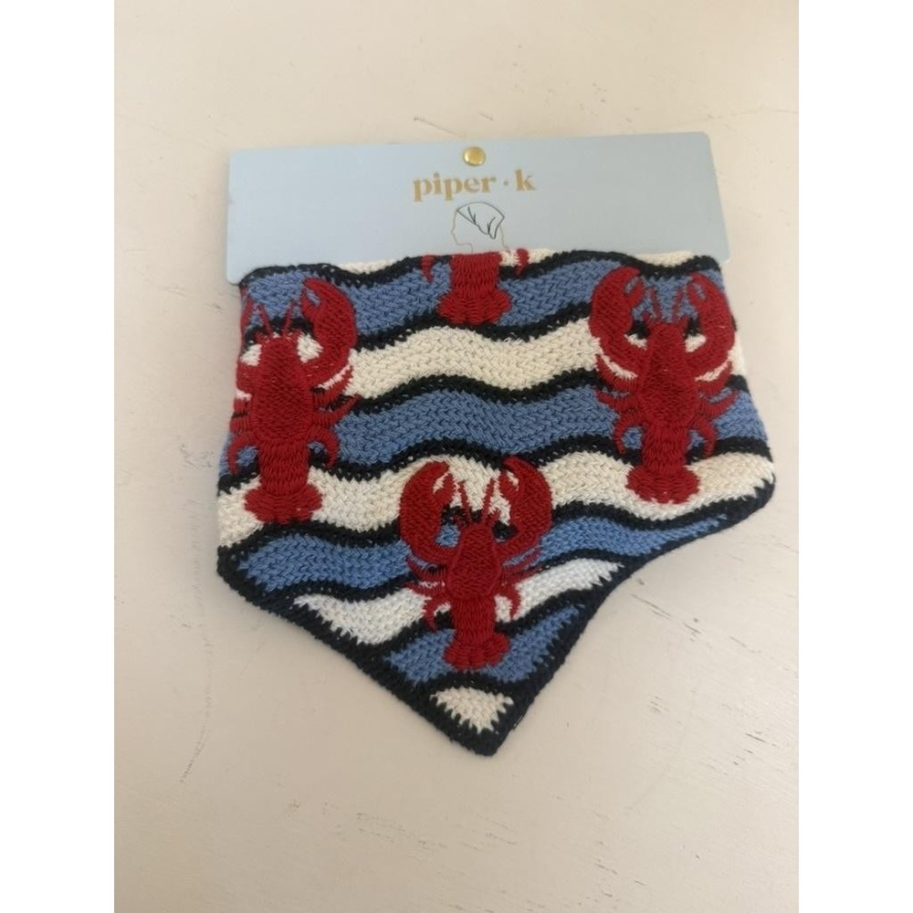 Piper K Crochet Lobster Head Scarf Bandana Summer Concert Nautical Sea Beach